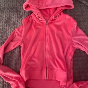 Aerie Pink Zip-Up Hoodie Jacket